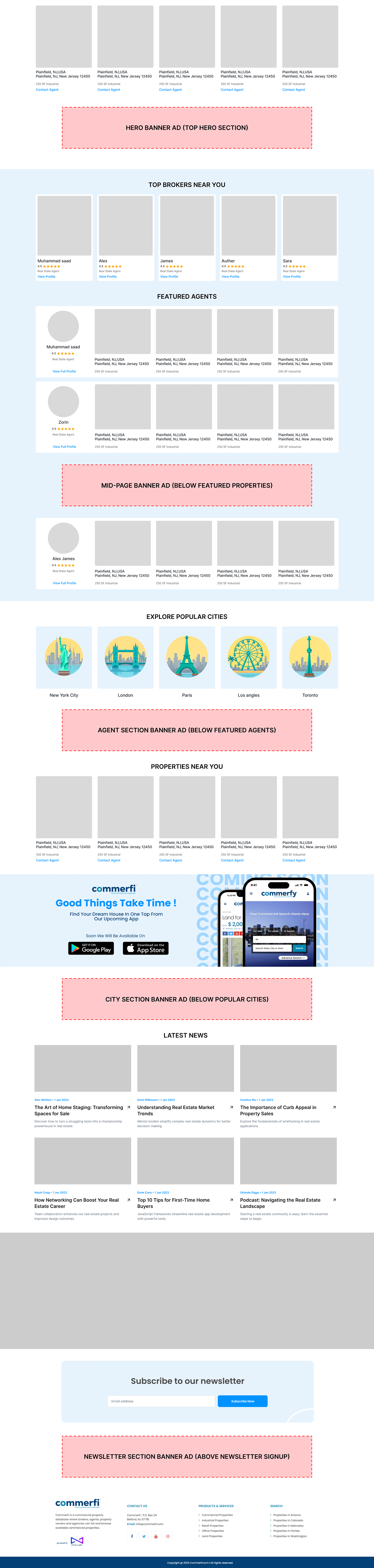 Home Page Ad Places